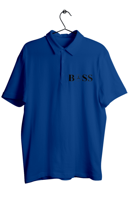 Men`s polo with prints the boss of mercedes. Boss, cars, mercedes. 2070702