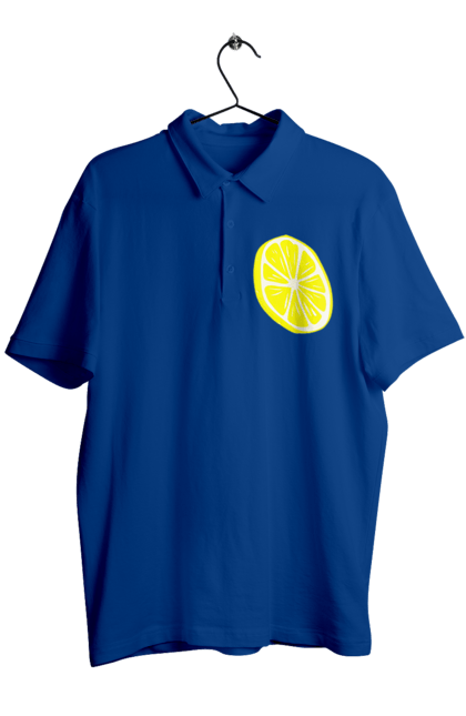 Men`s polo with prints Lemon. Big, bright, lemon. 2070702