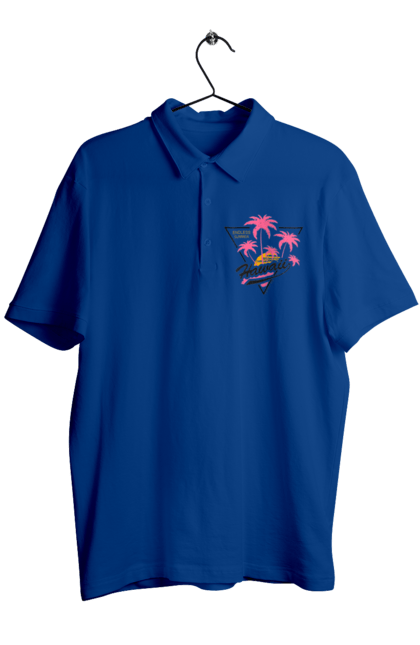 Поло чоловіче з принтом "Гаваї". Гаваї, пальми, сонце. 2070702