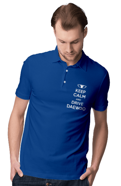 Men`s polo with prints Keep Calm and Drive Daewoo. Daewoo, deo, lanos. 2070702