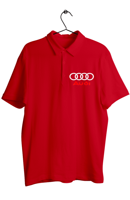 Men`s polo with prints Audi Logotype. Audi, cars. 2070702
