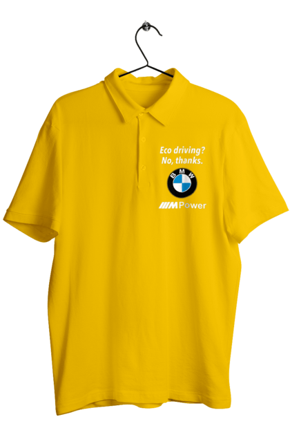 Men`s polo with prints Mpower3 Wh. Bmw, cars, electric truck. 2070702
