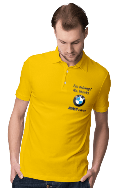 Men`s polo with prints Electric car? no, thanks. BMW. Bmw, electric car, fan, m series. 2070702
