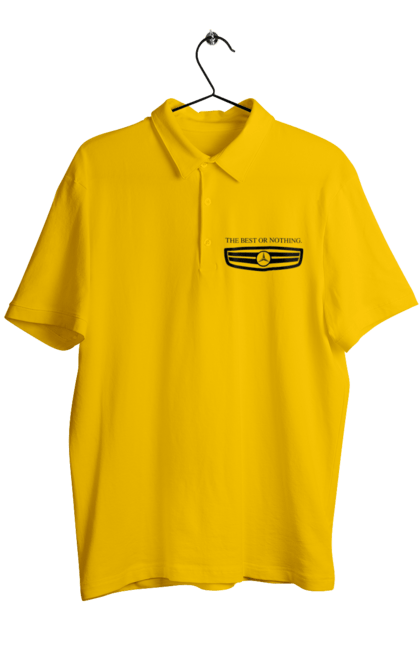 Men`s polo with prints The best or nothing. Cars, mercedes. 2070702