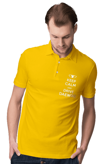 Men`s polo with prints Keep Calm and Drive Daewoo. Daewoo, deo, lanos. 2070702