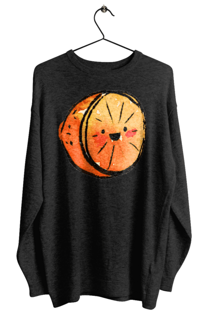 Світшот жіночий з принтом "Милий апельсин". Апельсин, літо, любий, смайлик. 2070702