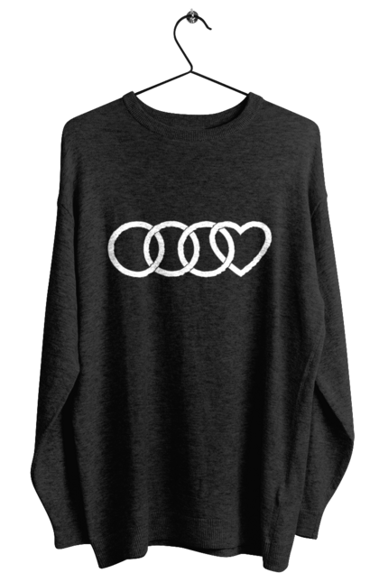 Світшот жіночий з принтом "Ауді сердечко". Ауді, машини, сердечко. 2070702