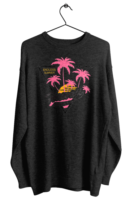 Світшот жіночий з принтом "Гаваї". Гаваї, пальми, сонце. 2070702