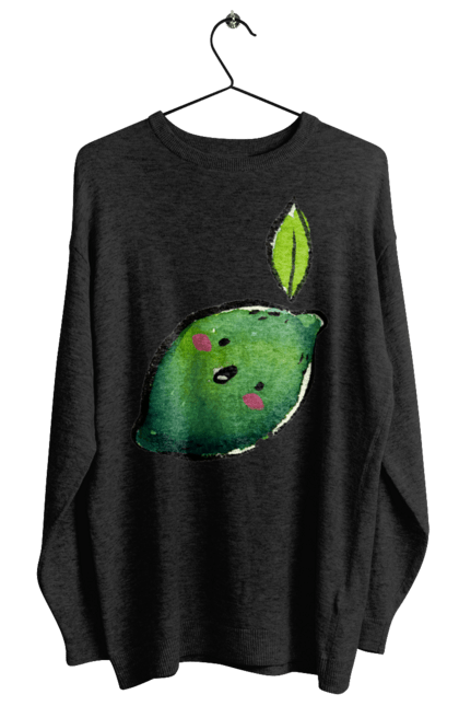 Світшот жіночий з принтом "Любий лайм". Лайм, літо, любий, посмішка. 2070702