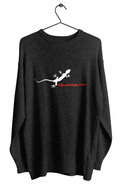 Свитшот женский с принтом Audi Quattro. Ауди, машины. 2070702