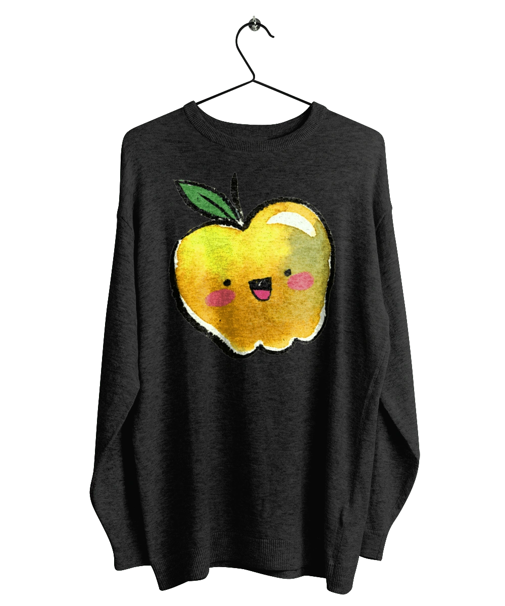 Cute yellow apple