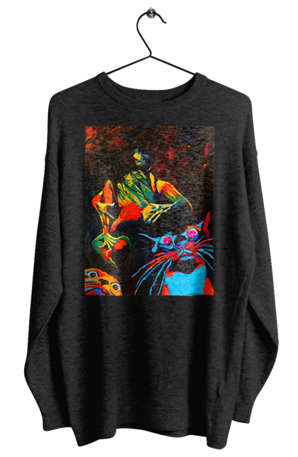 Світшот жіночий з принтом "Секс коти". Картина, коти, секс. 2070702