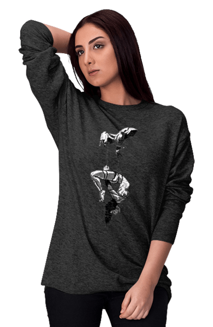 Світшот жіночий з принтом "Підвішування". Бдсм. 2070702