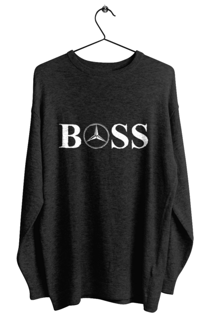 Світшот жіночий з принтом "бос Мерседес". Бос, машини, мерседес. 2070702