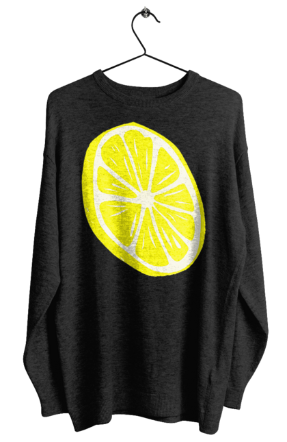 Світшот жіночий з принтом "Лимон". Великий, лимон, яскравий. 2070702