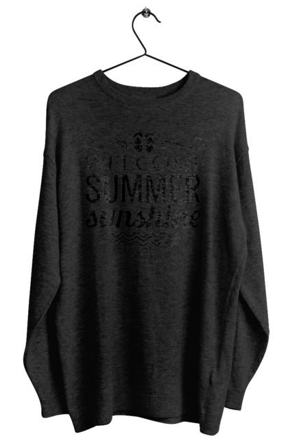 Світшот жіночий з принтом "Привіт літні заходи". Вьетнамки, літо, сонце. 2070702