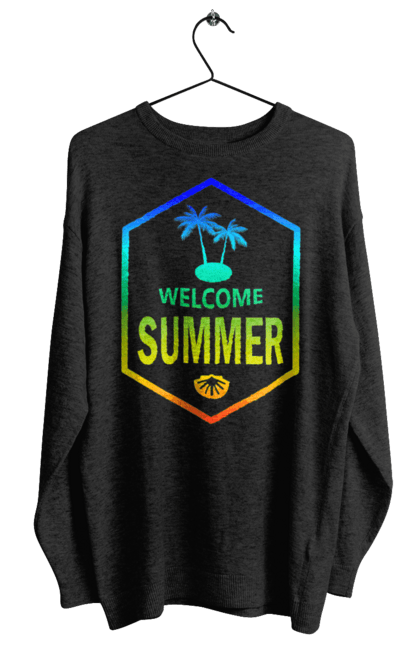 Світшот жіночий з принтом "Привіт літо 1". Градієнт, літо, привіт. 2070702