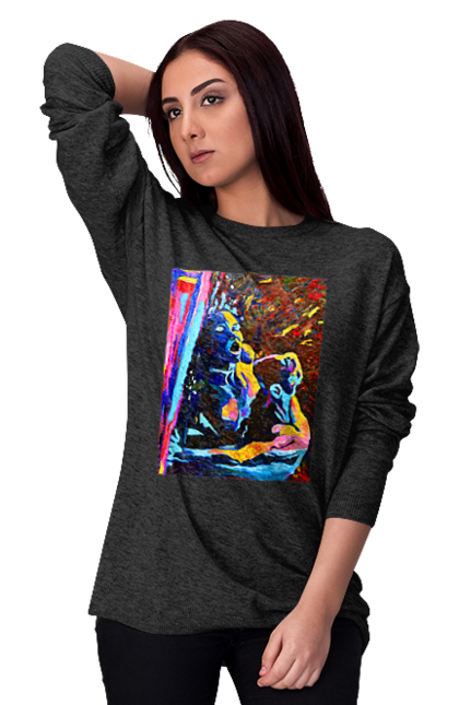 Світшот жіночий з принтом "Пристрасть". Картина, секс. 2070702