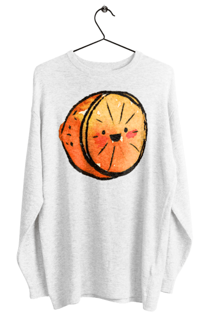 Світшот жіночий з принтом "Милий апельсин". Апельсин, літо, любий, смайлик. 2070702