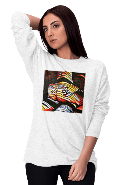 Світшот жіночий з принтом "Секс зверху". Картина, секс. 2070702