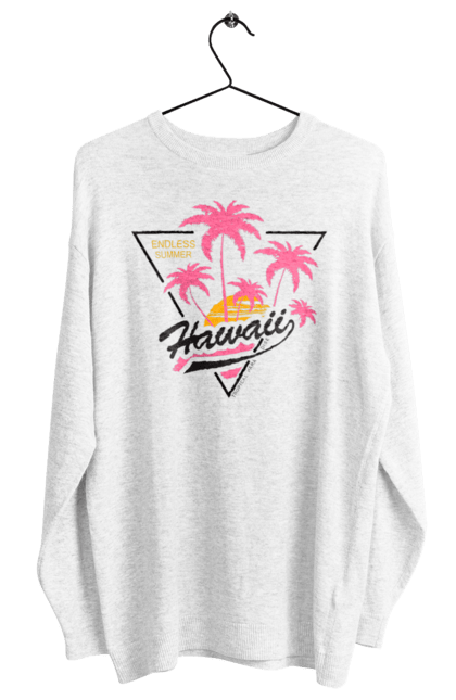 Світшот жіночий з принтом "Гаваї". Гаваї, пальми, сонце. 2070702