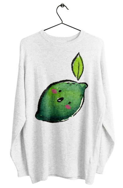 Світшот жіночий з принтом "Любий лайм". Лайм, літо, любий, посмішка. 2070702