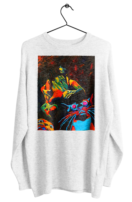 Світшот жіночий з принтом "Секс коти". Картина, коти, секс. 2070702