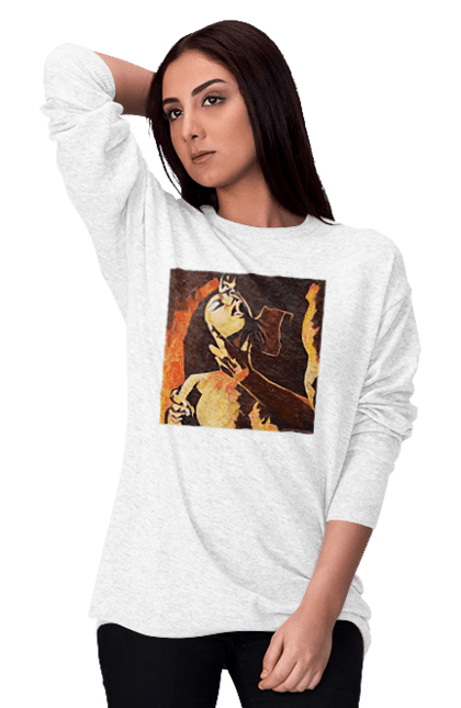 Світшот жіночий з принтом "Страсна жінка". Жінка, картина, секс. 2070702