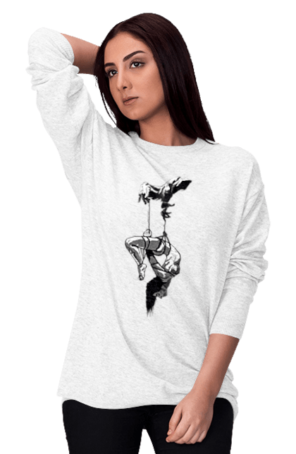 Світшот жіночий з принтом "Підвішування". Бдсм. 2070702