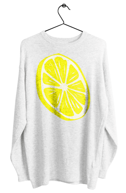 Світшот жіночий з принтом "Лимон". Великий, лимон, яскравий. 2070702