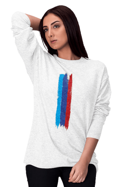 Світшот жіночий з принтом "БМВ М". Бмв, м серія, машини. 2070702