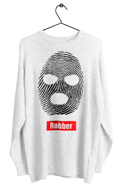 Світшот жіночий з принтом "Відбиток Робер". Балаклава, відбиток, обличчя. 2070702