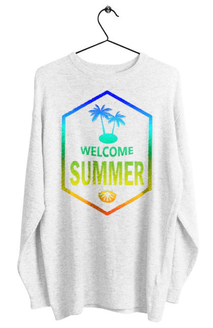 Світшот жіночий з принтом "Привіт літо 1". Градієнт, літо, привіт. 2070702