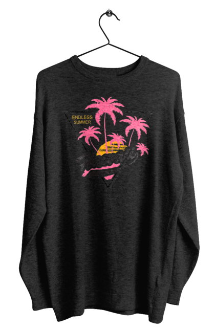 Світшот чоловічий з принтом "Гаваї". Гаваї, пальми, сонце. 2070702