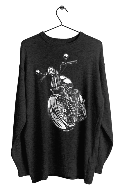 Світшот чоловічий з принтом "мотоцикл". Байк, вінтаж, мото, ретро. 2070702