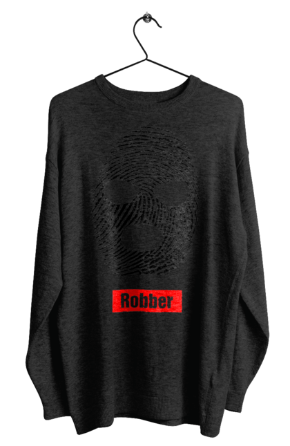 Світшот чоловічий з принтом "Відбиток Робер". Балаклава, відбиток, обличчя. 2070702