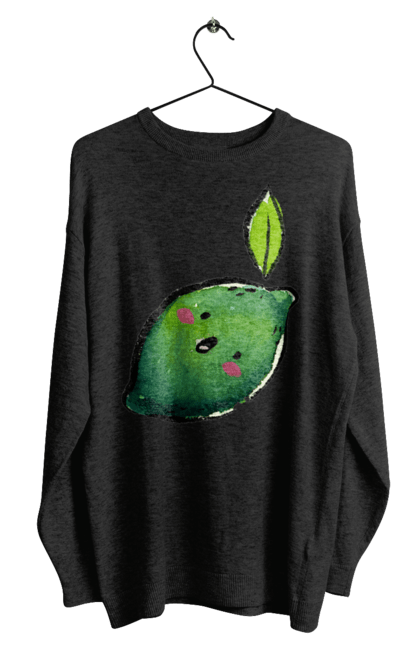 Світшот чоловічий з принтом "Любий лайм". Лайм, літо, любий, посмішка. 2070702