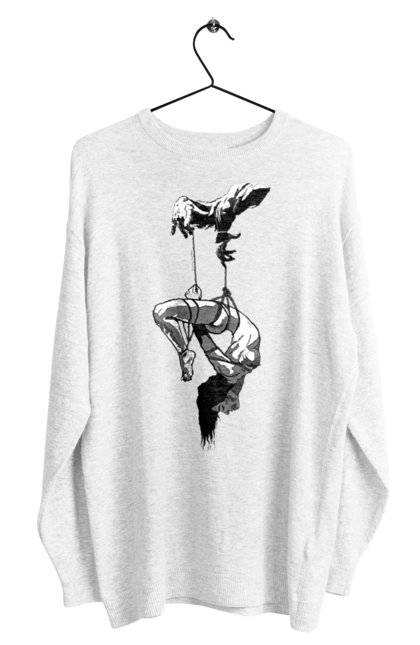 Світшот чоловічий з принтом "Підвішування". Бдсм. 2070702