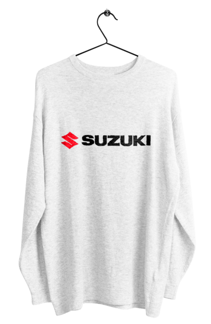 Men`s sweatshirt with prints Suzuki logo. Auto, logo, machine, suzuki. 2070702