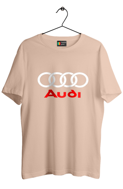 Men`s t-shirt with prints Audi Logotype. Audi, cars. 2070702