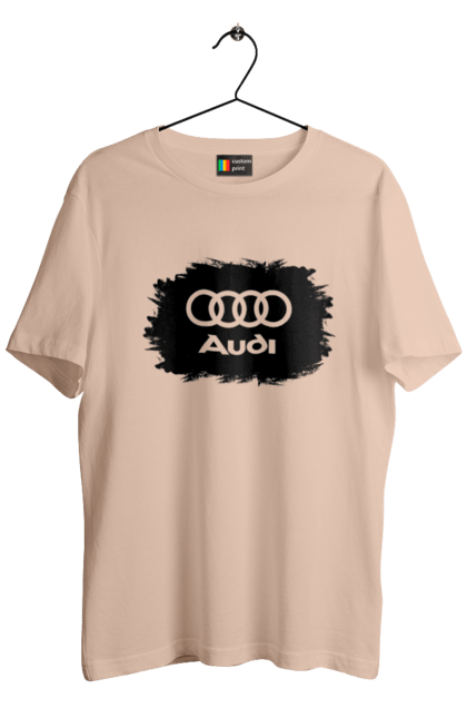 Men`s t-shirt with prints Audi black ravines. Audi, cars. 2070702