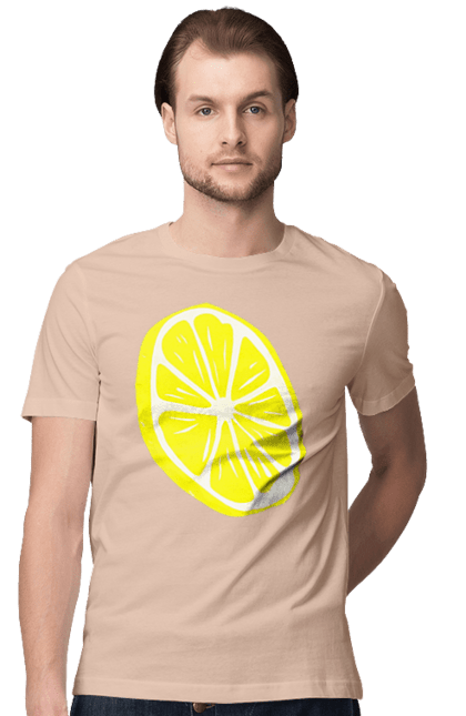 Футболка чоловіча з принтом "Лимон". Великий, лимон, яскравий. 2070702