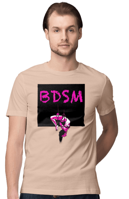 Футболка чоловіча з принтом "15". Бдсм, подвешивание. 2070702