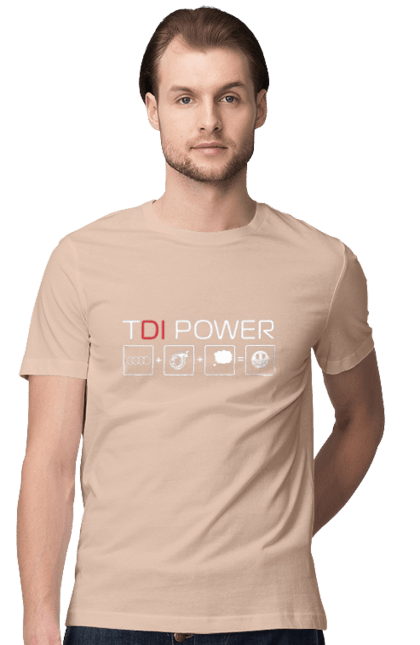 Men`s t-shirt with prints TDI Power Audi. Audi, cars. 2070702
