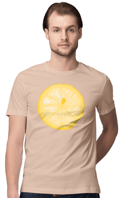 Футболка чоловіча з принтом "Круглий лимон". Лето, лимон. 2070702
