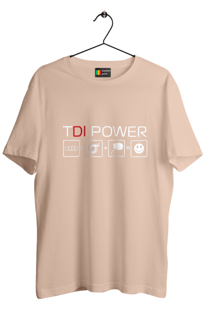Men`s t-shirt with prints TDI Power Audi. Audi, cars. 2070702