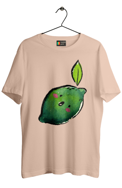 Футболка чоловіча з принтом "Любий лайм". Лайм, літо, любий, посмішка. 2070702