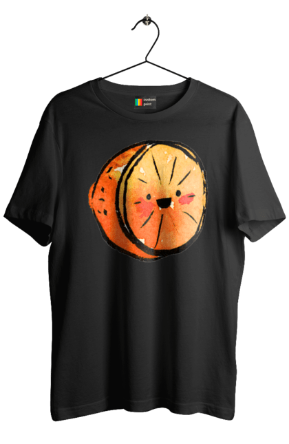 Футболка чоловіча з принтом "Милий апельсин". Апельсин, літо, любий, смайлик. 2070702