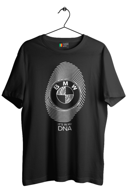 Футболка чоловіча з принтом "БМВ відбиток". Бмв, відбиток, машини. 2070702