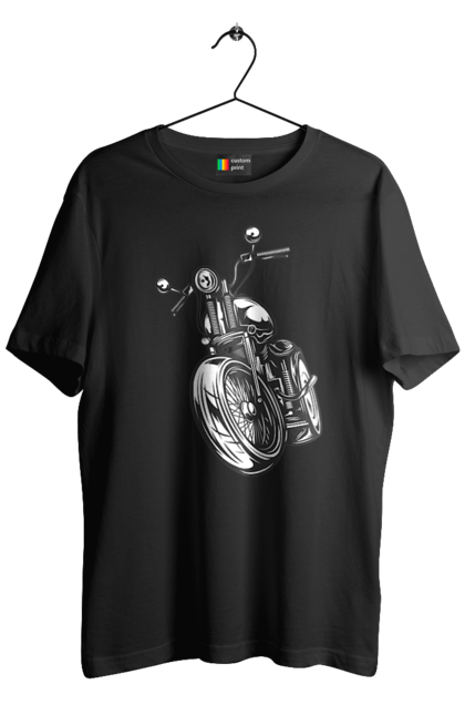 Футболка чоловіча з принтом "мотоцикл". Байк, вінтаж, мото, ретро. 2070702